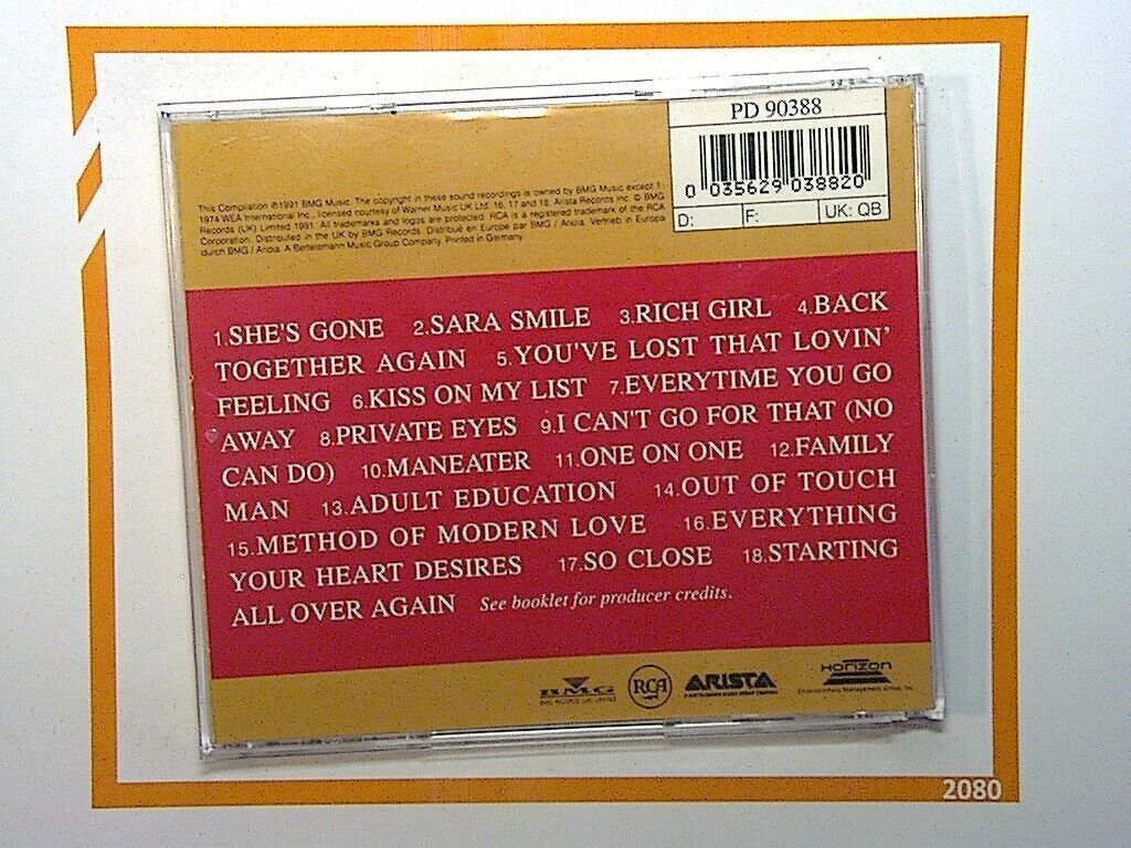 The Best Of Daryl Hall & John Oates: Looking Back CD Nr Mint