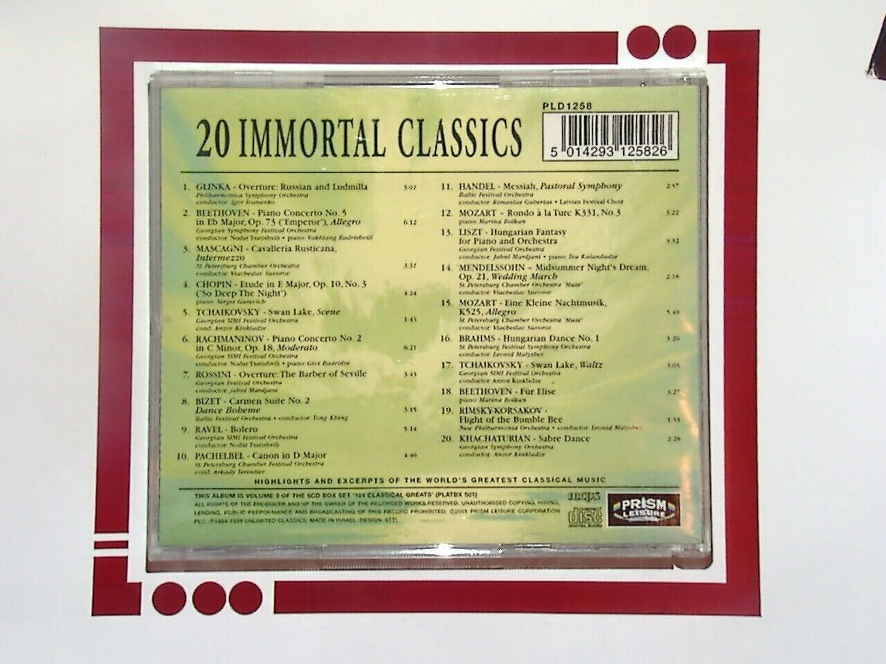 Prism Classics	20 Immortal Classics CD Mint