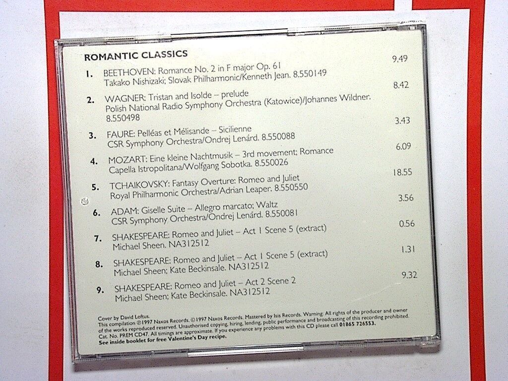 Various - Classic FM	Romantic Classics 1997 Mint