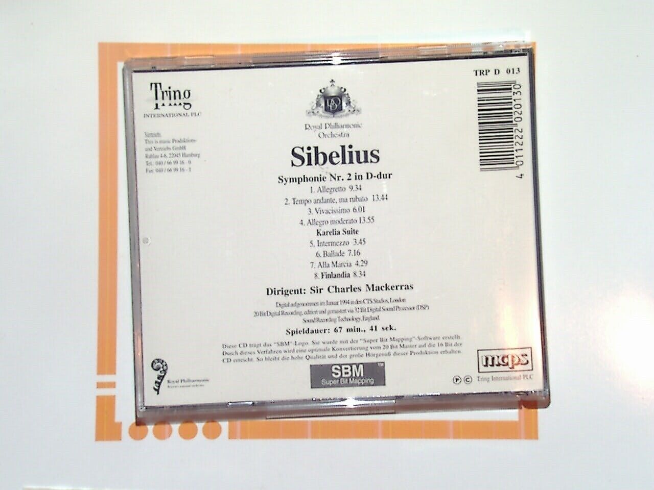 Royal Philharmonic Orchestra	Sibelius Symphonie Nr. 2 in D-dur CD Mint