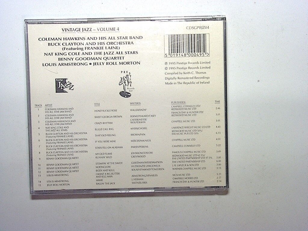 Various - vintage jazz volume 4 Cd Mint