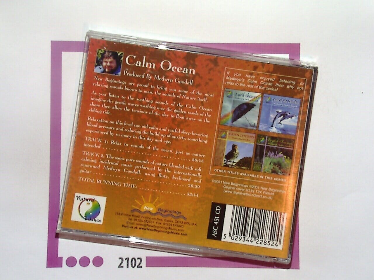 Medwyn Goodall	Calm Ocean CD VGC