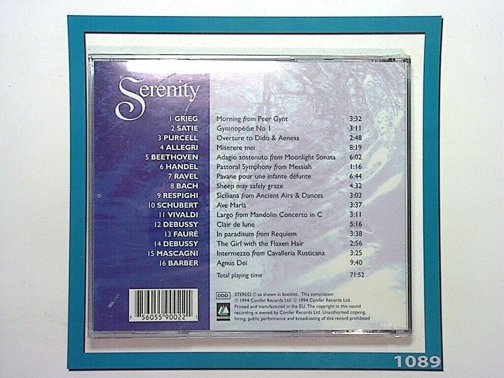 Satie / Grieg / Purcell	Serenity CD Mint (Gift Option)*