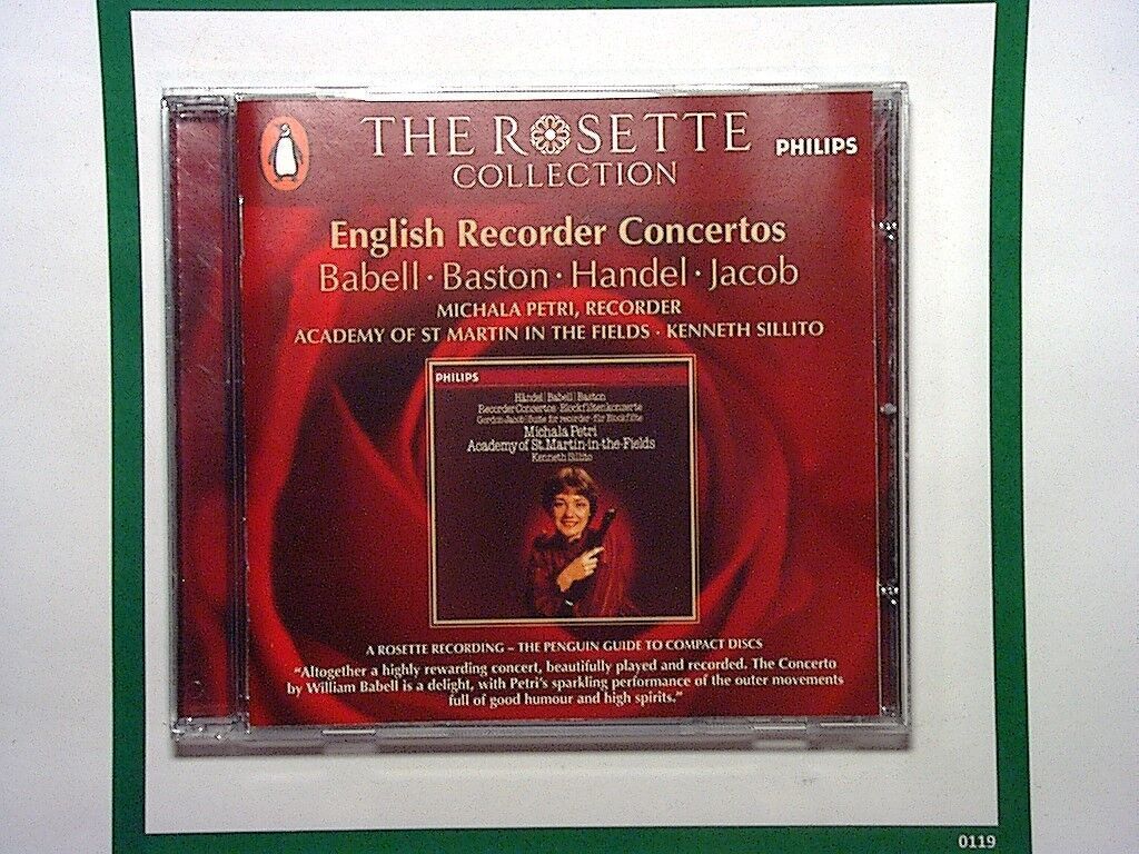 Michala Petri - English Recorder Concertos CD Mint