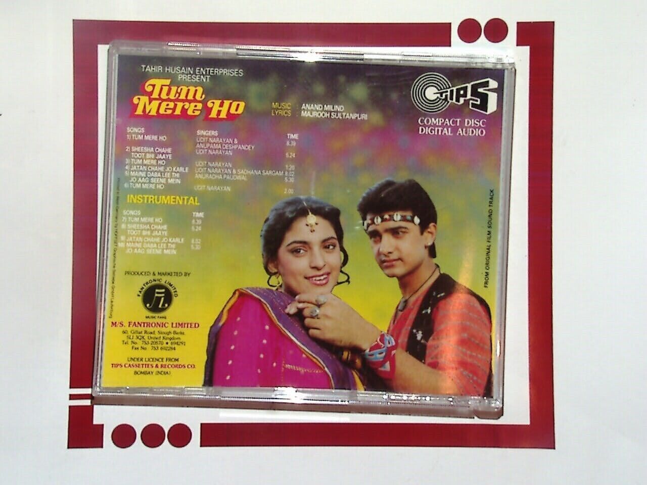 Tahir Husain Enetrprises Presents	Tum Mere Ho CD VGC
