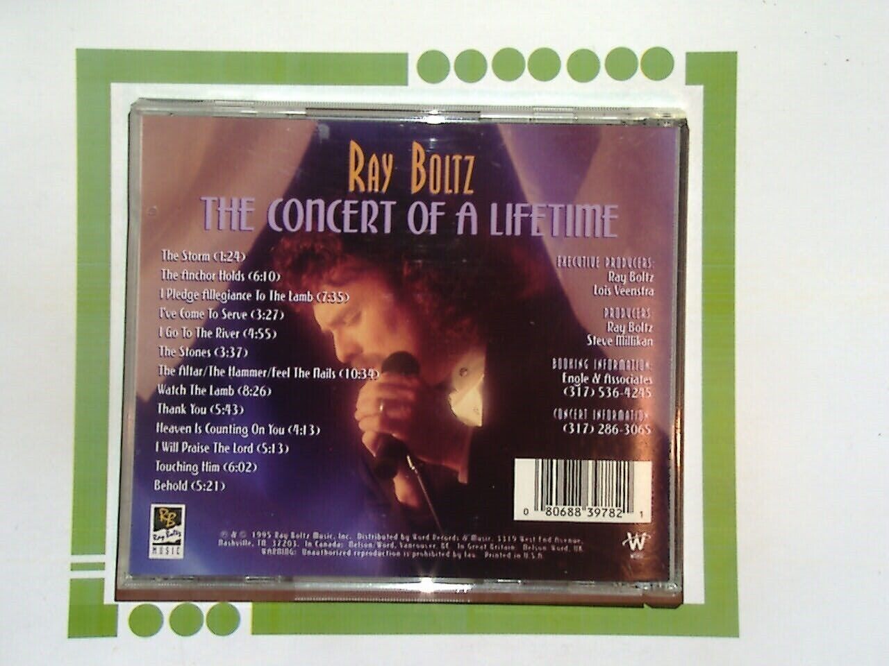 Ray Boltz 	The Concert of a Lifetime CD Mint