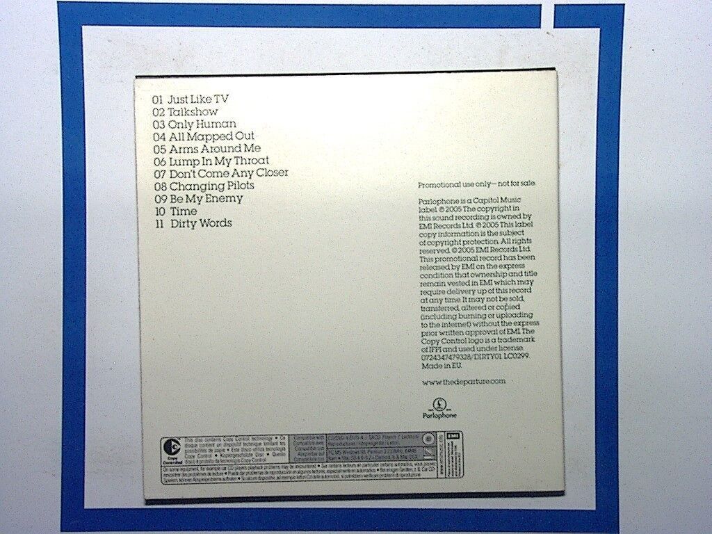 The Departure - Dirty Words (2005) Cd Mint