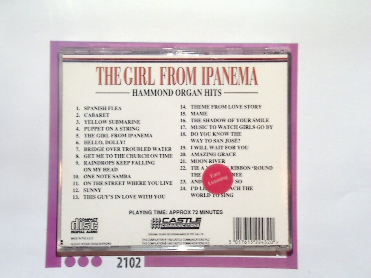 The Girl from Ipanema Hammond Organ Hits CD VGC