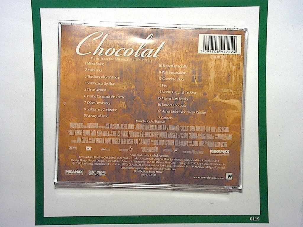 Rachel Portman	Chocolat - Music From The Movie Cd Mint