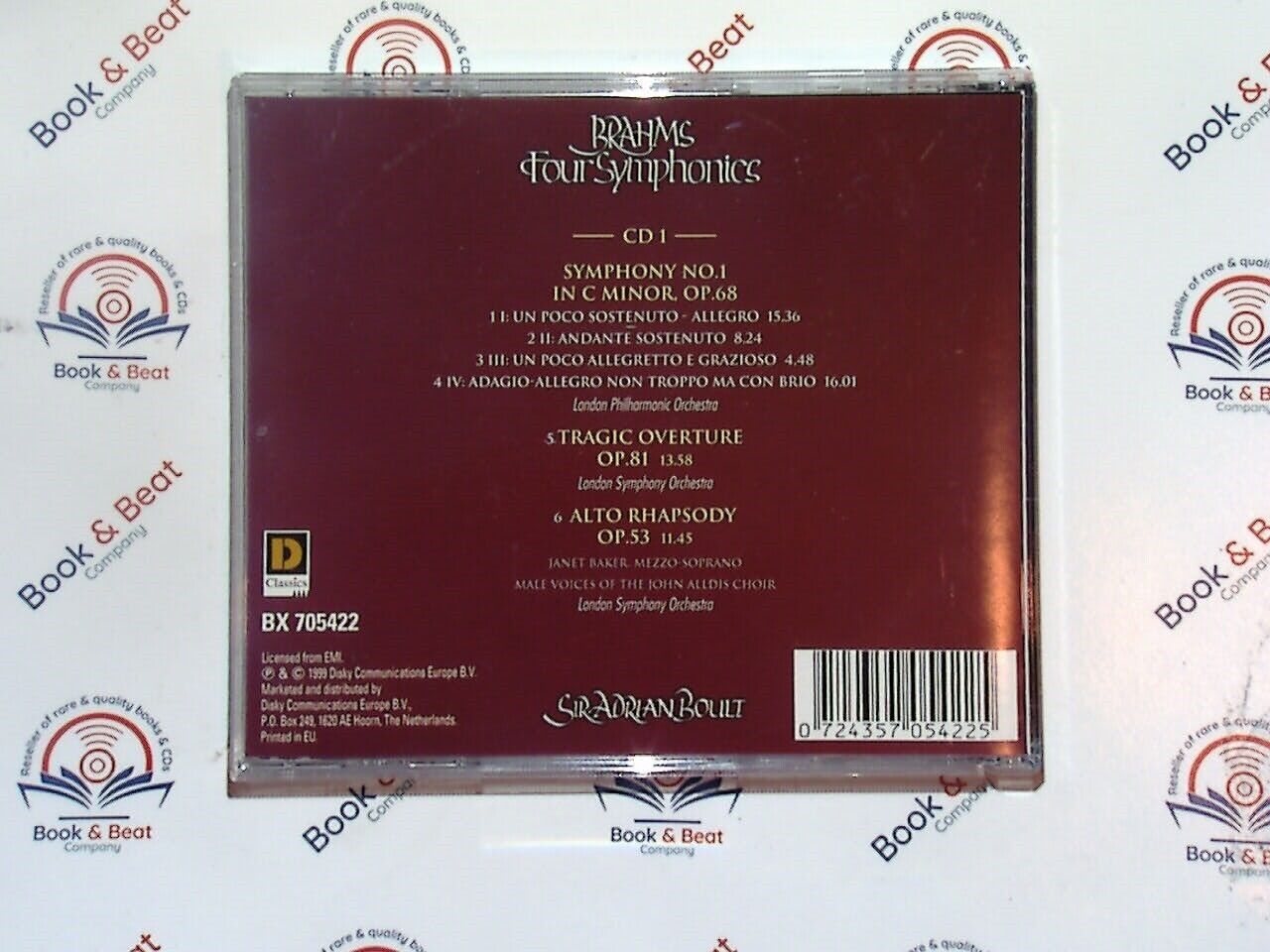 Sir Adrian Boult - Brahms Four Symphonies 3CD Mint Rare