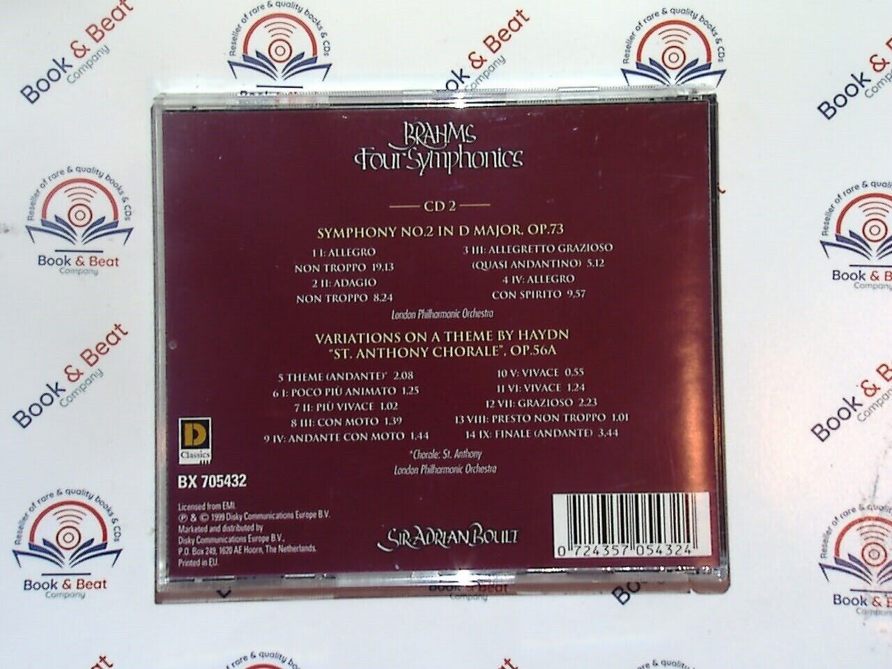 Sir Adrian Boult - Brahms Four Symphonies 3CD Mint Rare