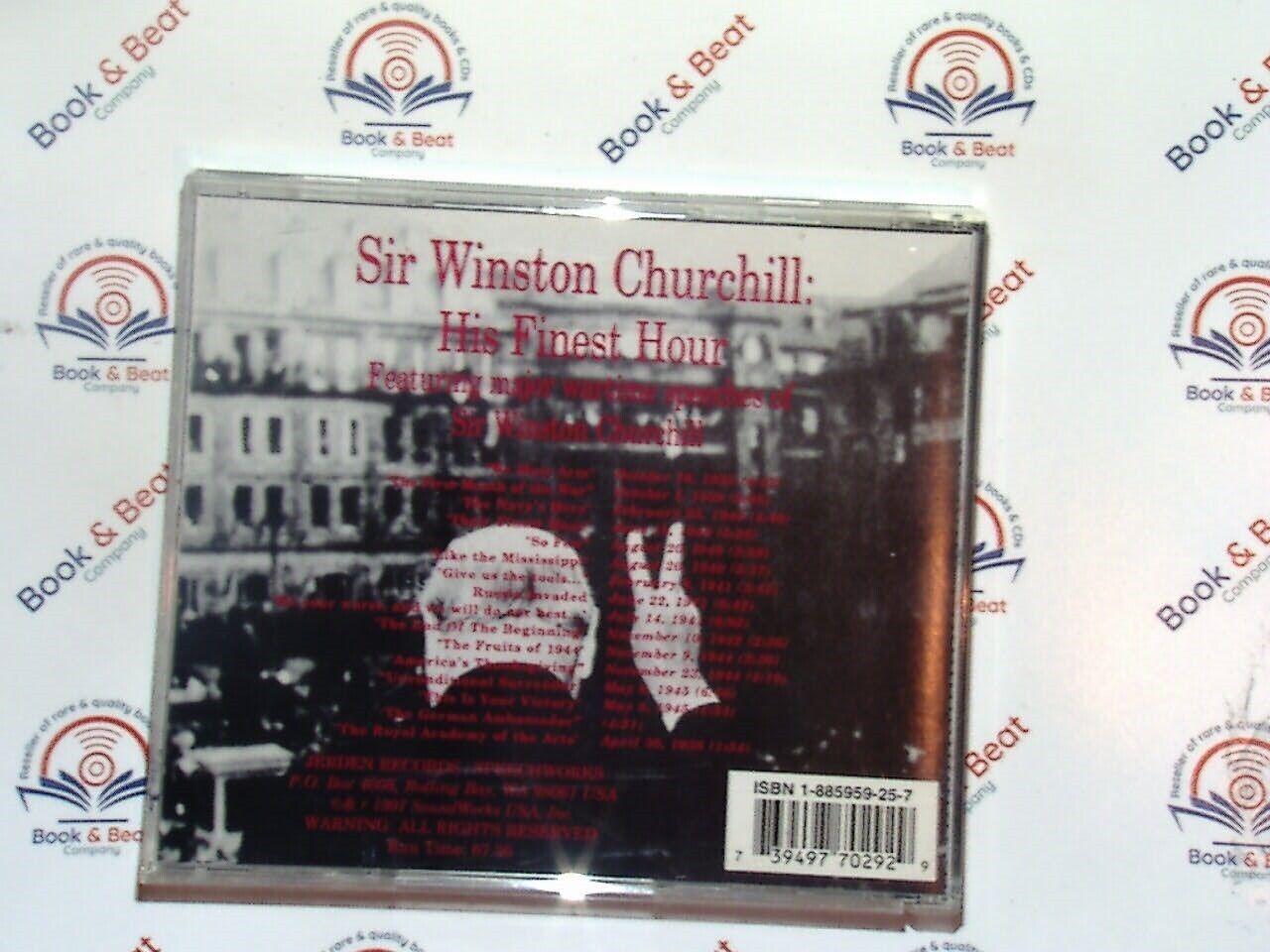 Sir Winston Churchill : His Finest Hour (Wartime Speeches) CD Nr Mint