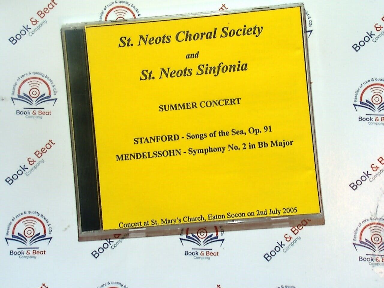 St. Neots Choral Society & Sinfonia	Summer Concert: Mendelssohn Symp CD Nr Mint
