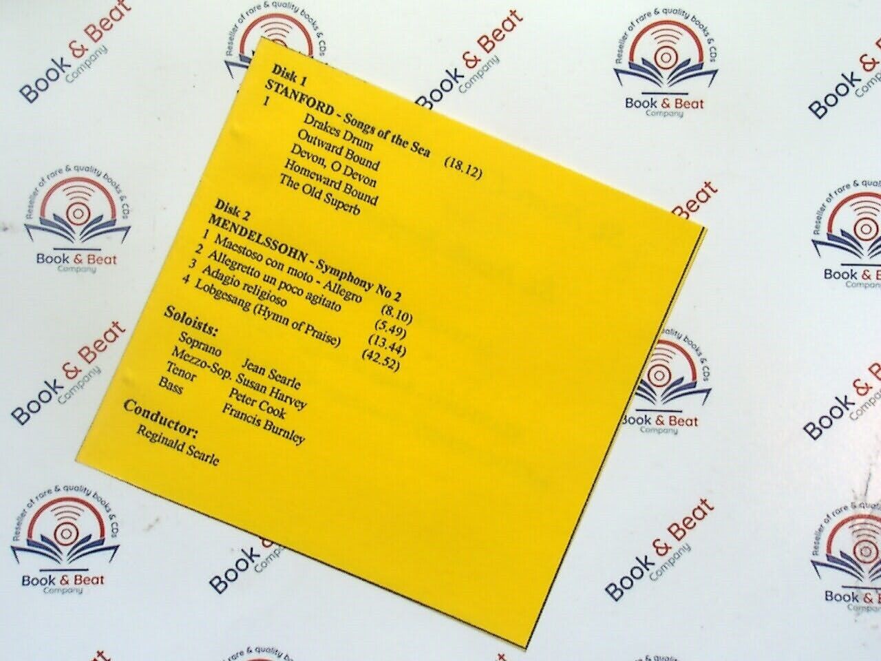 St. Neots Choral Society & Sinfonia	Summer Concert: Mendelssohn Symp CD Nr Mint