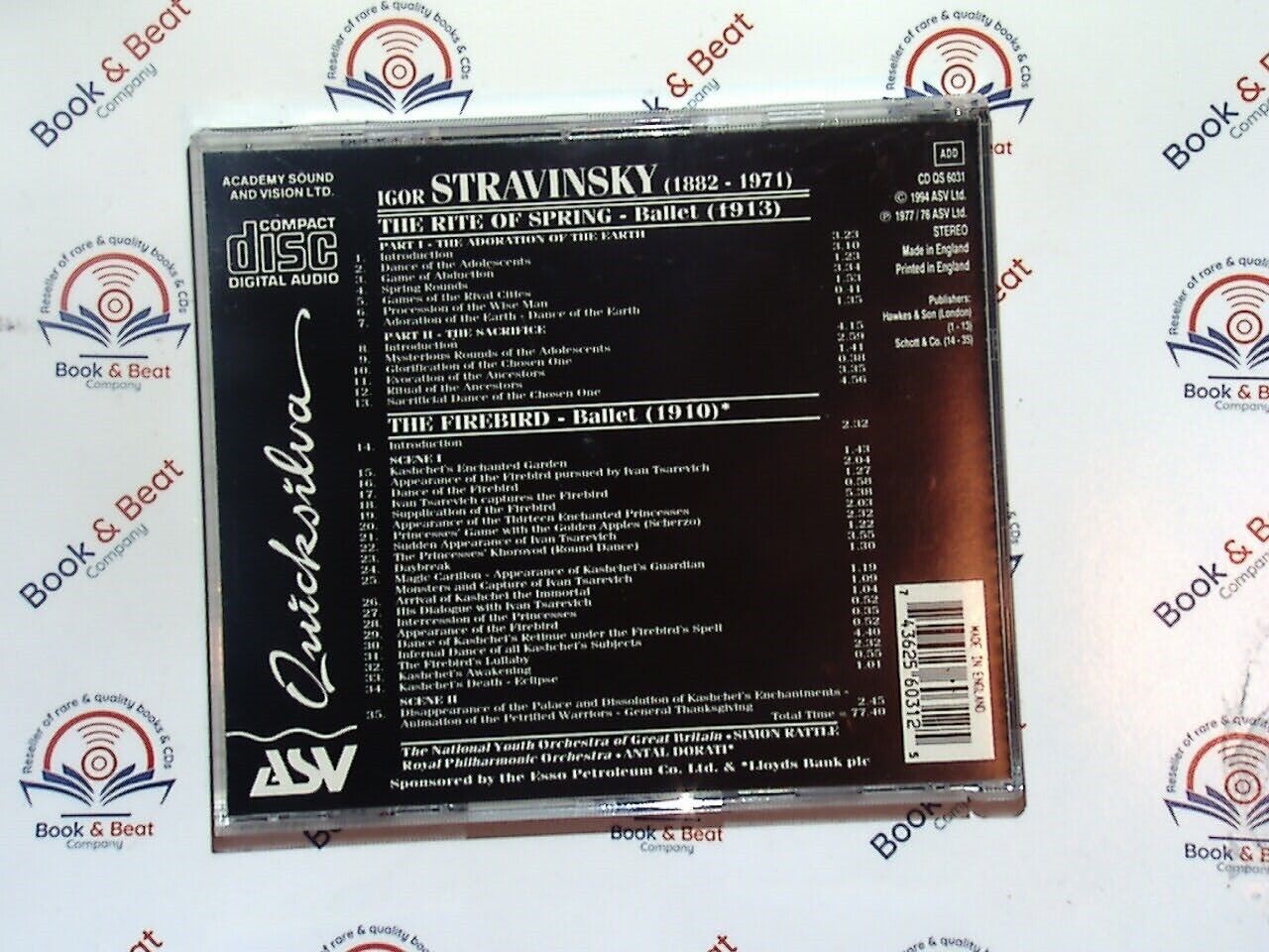 Stravinsky: the Rite of Spring; the Firebird - Simon Rattle CD Nr Mint