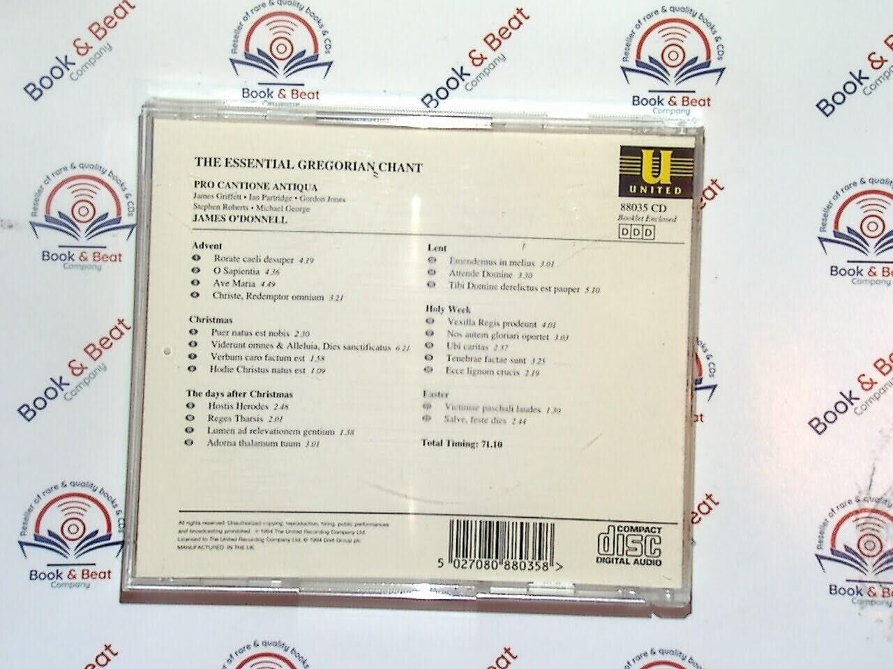 The Essential Gregorian Chant - Pro Cantione Antiqua James O'Donnell CD Mint