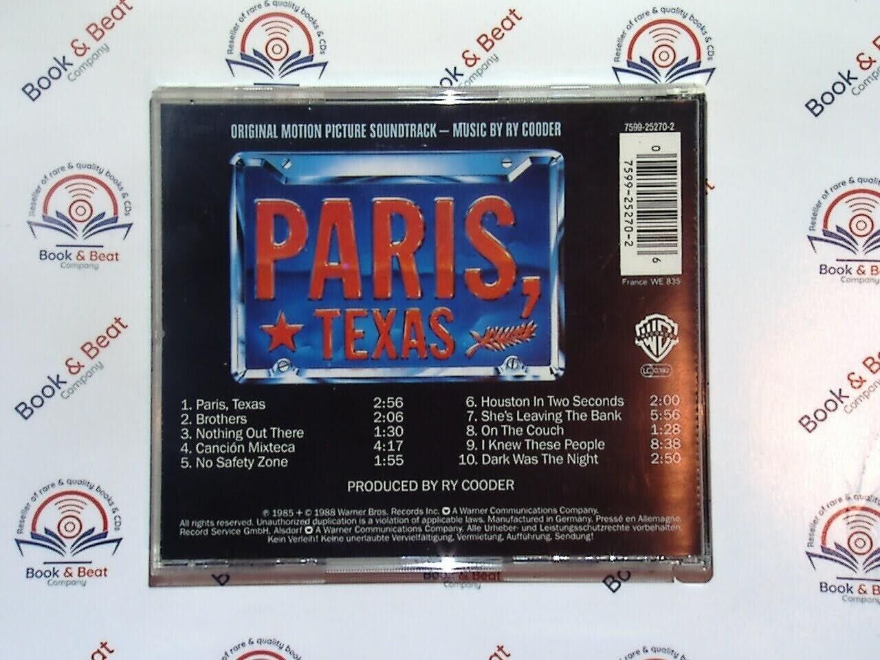 Ry Cooder - Paris, Texas : Original Motion Picture Soundtrack CD Mint