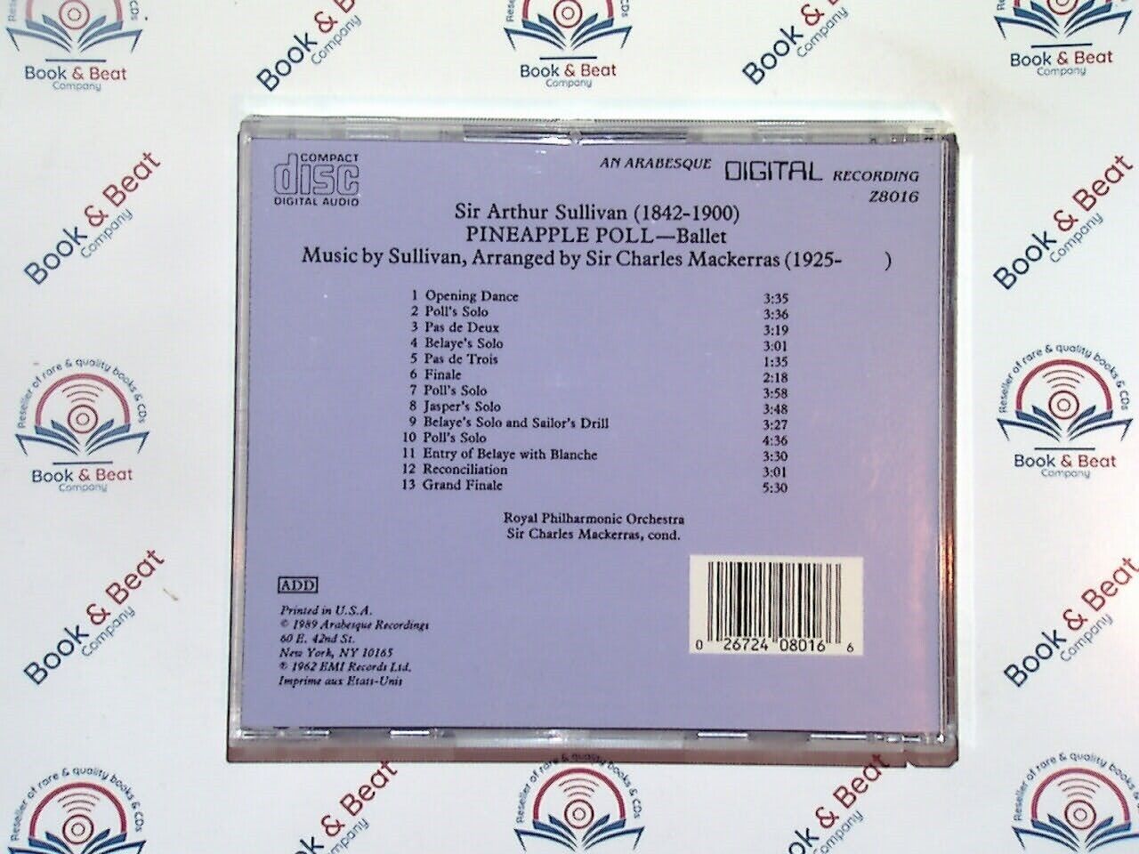 Sullivan : Pineapple Poll - Sir Charles Mackerras & Royal Phil Orchestra CD Mint