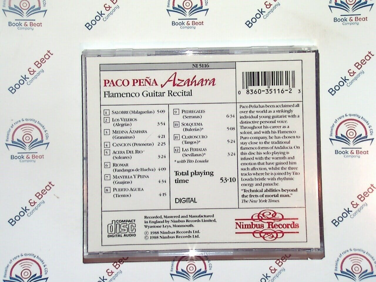 Paco Pena - Azahara (Flamenco Guitar Recital) CD Nr Mint