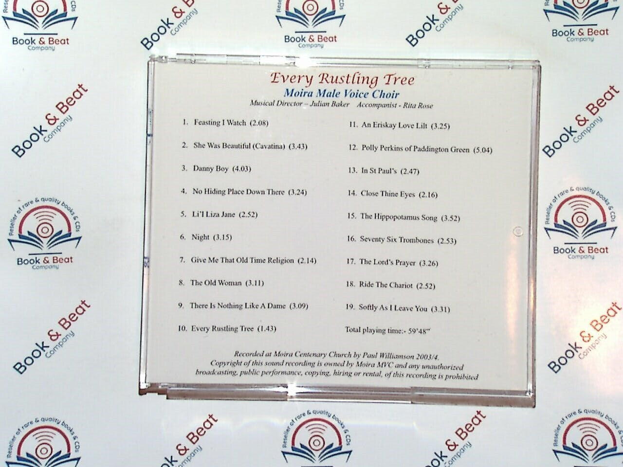 Moira Male Voice Choir - Every Rustling Tree (Selection Of Choral Music) CD VGC