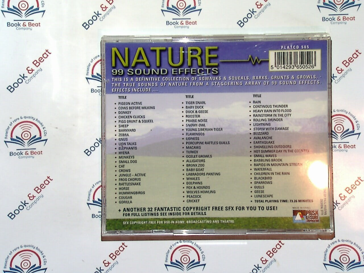 Sfx: Nature - 99 Sound Effects Copyright Free For Many Purposes CD VGC