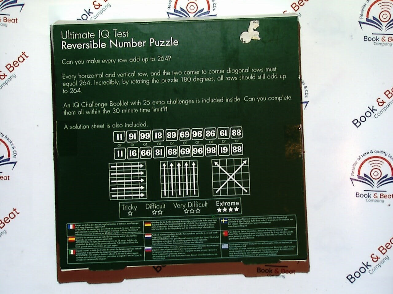 Professor Puzzle Ultimate IQ Test Reversible Number Puzzle Complete & ExC