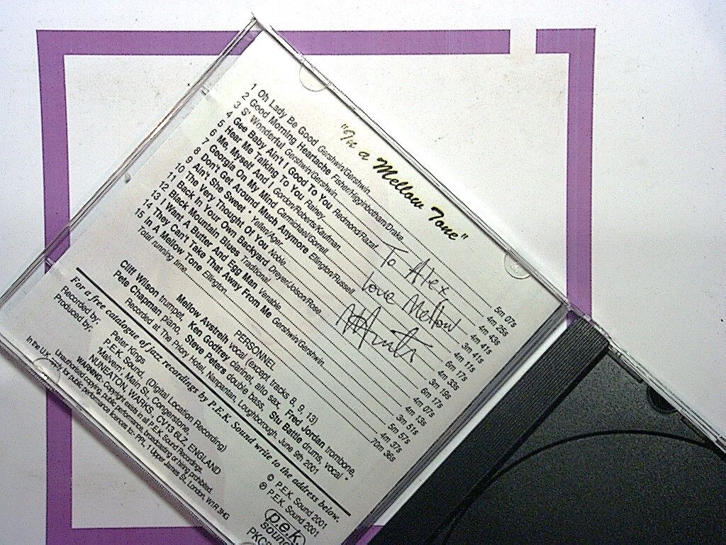 Mellow Avstreih Baku  In A Mellow tone Ken Godfrey's Central Jazz Band CD Signed