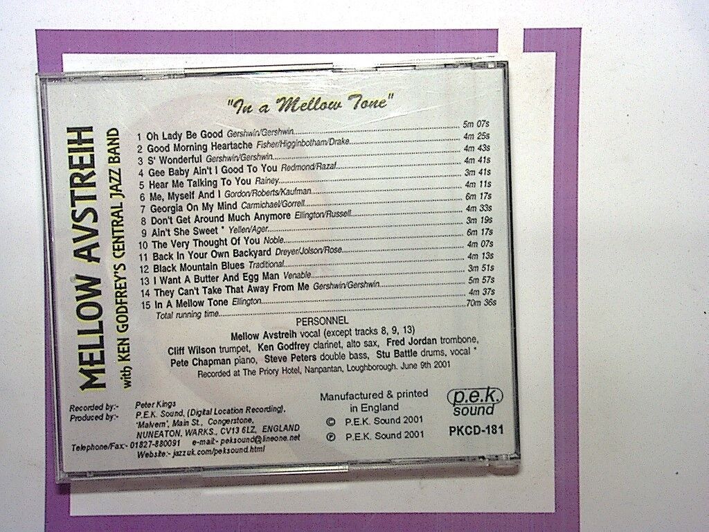 Mellow Avstreih Baku  In A Mellow tone Ken Godfrey's Central Jazz Band CD Signed