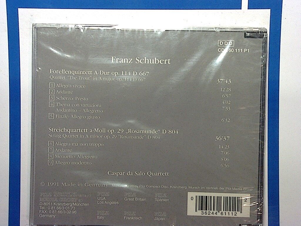 Vienna Master Series Franz Schubert Forellenquintett New CD