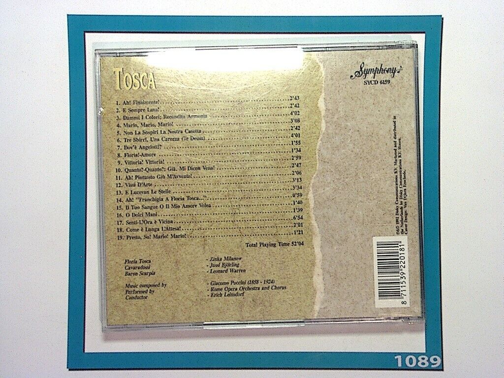 Rome Opera Orchestra & Chorus 	Puccini: Tosca - Highlights CD Mint (Gift Option)