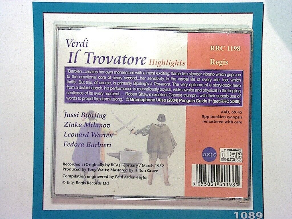 Various	Verdi Il Trovatore (Highlights) Recorded Feb/March 1952 CD Mint