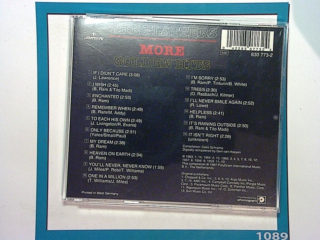 The Platters	More Golden Hits CD Mint (Gift Option)*