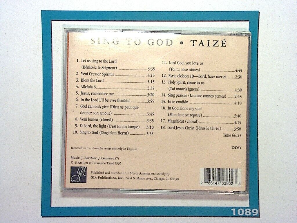 Taize Community	SING TO GOD CD  Nr Mint (Gift Option)*