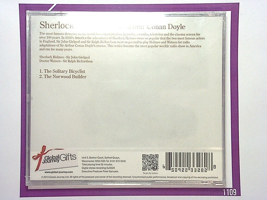Sir Arthur Conan Doyle	Sherlock Holmes Solitary Bicyclist The Norwood Builder CD