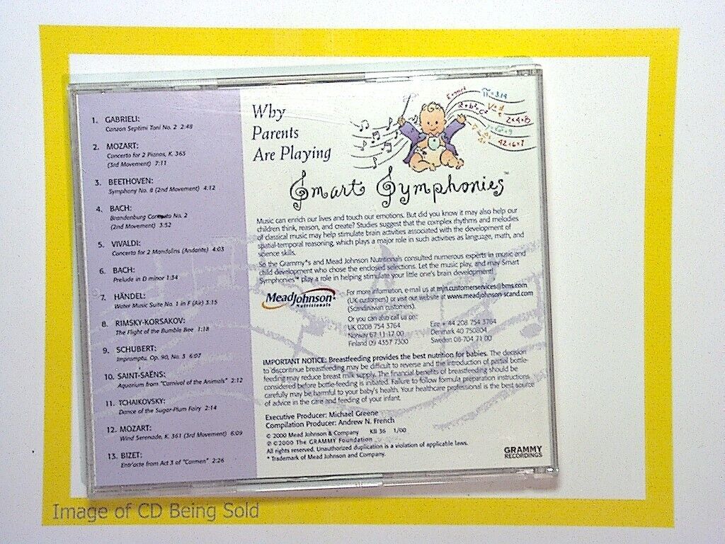 Smart Symphonies	Classical Music To Stimulate Your Baby's Brain development CD