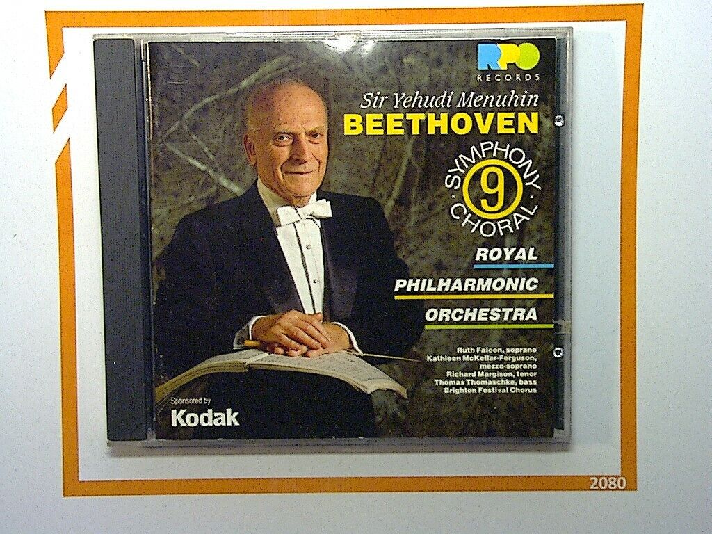 Royal Philharmonic Orch Sir Yehudi Menuhin Beethoven Choral Symphony 9 CD Mint