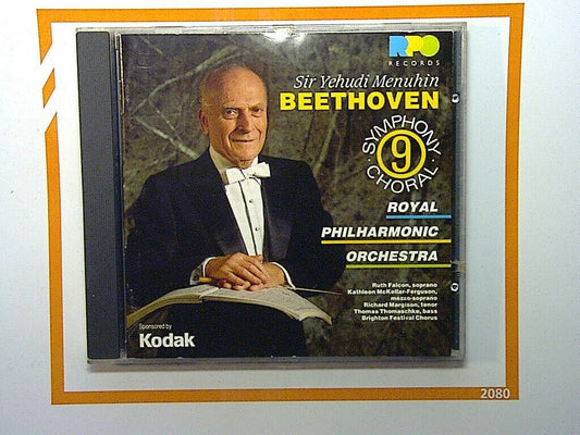 Royal Philharmonic Orch Sir Yehudi Menuhin Beethoven Choral Symphony 9 CD Mint