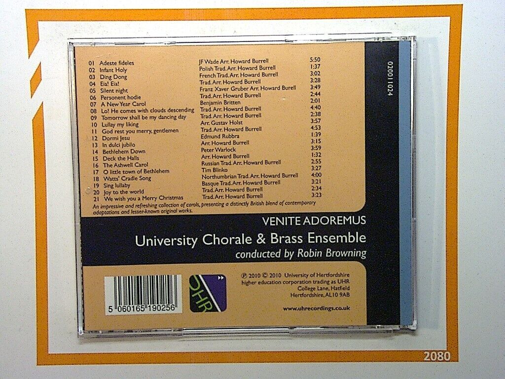 University Chorale & Brass Ensemble	Venite Adoremus  Robin Browning CD Mint