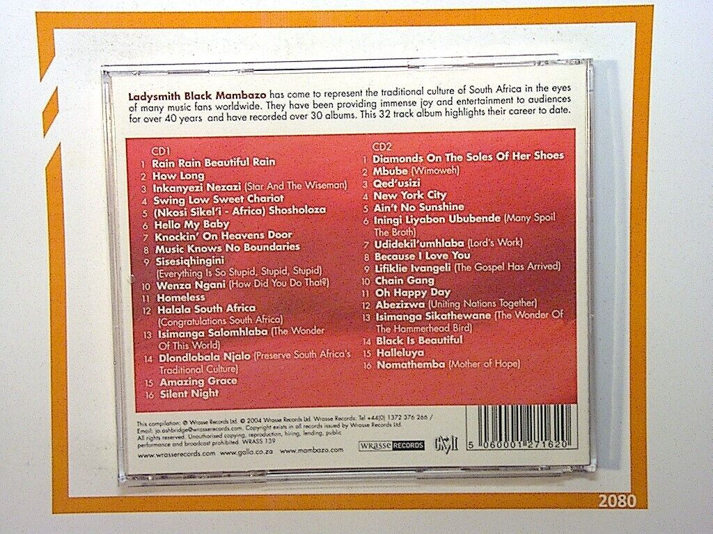 Rain Rain Beautiful Rain - The Very Best Of Ladysmith Black Mambazo  2CD Mint