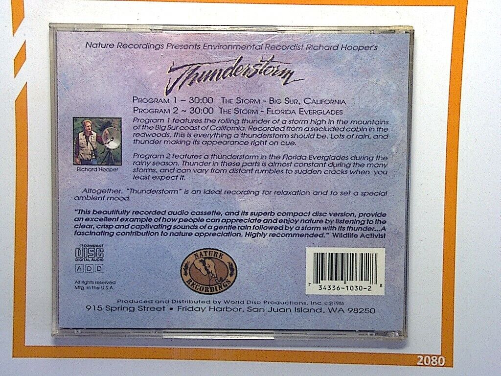 Nature Recordings	Thunderstorm CD Mint