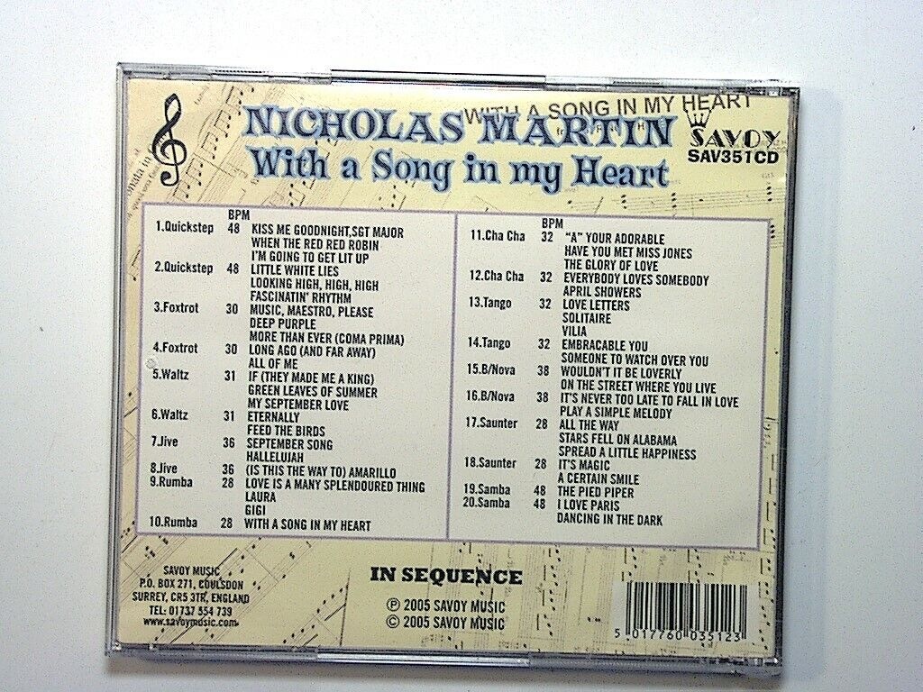 Nicholas Martin	With A Song In My Heart CD Mint