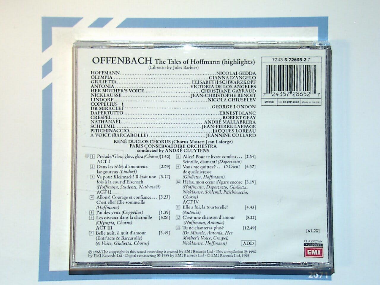Opera for Pleasure: Offenbach's The Tales of Hoffmann	 CD Mint