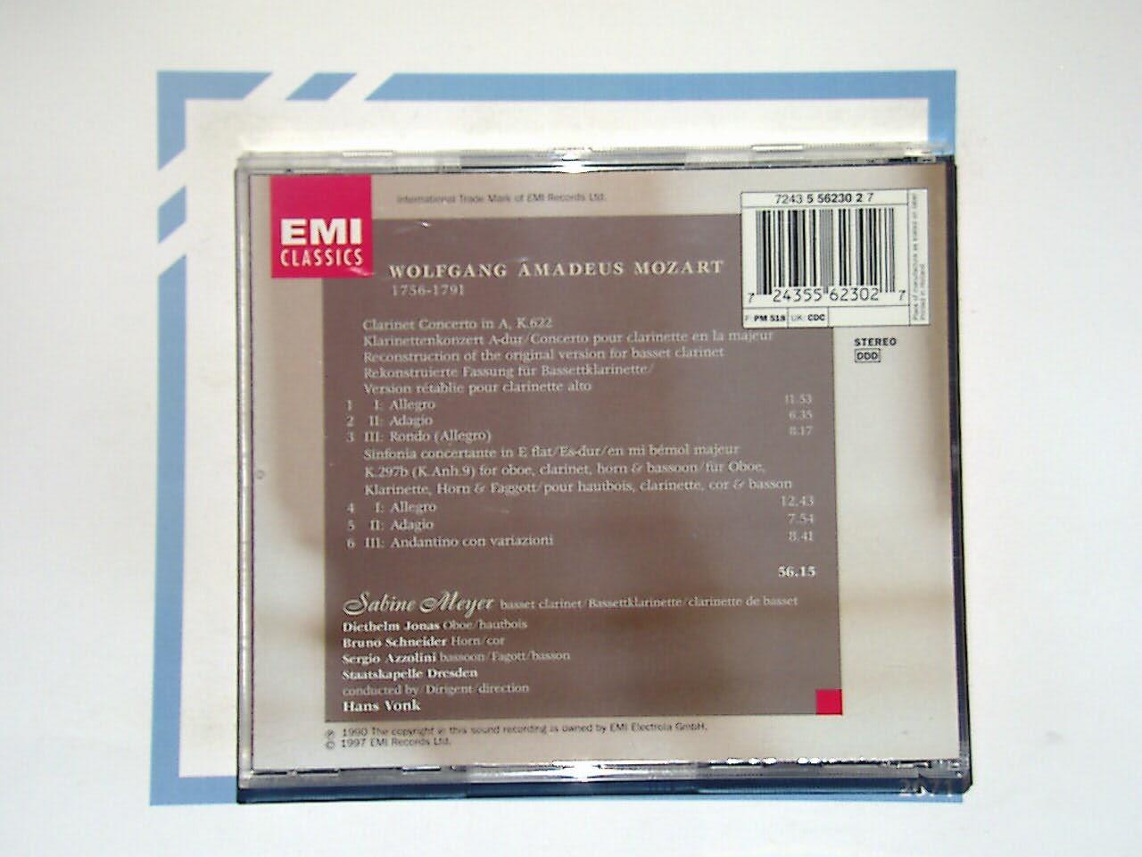 Sabine Meyer	Mozart Clarinet Concerto CD Mint