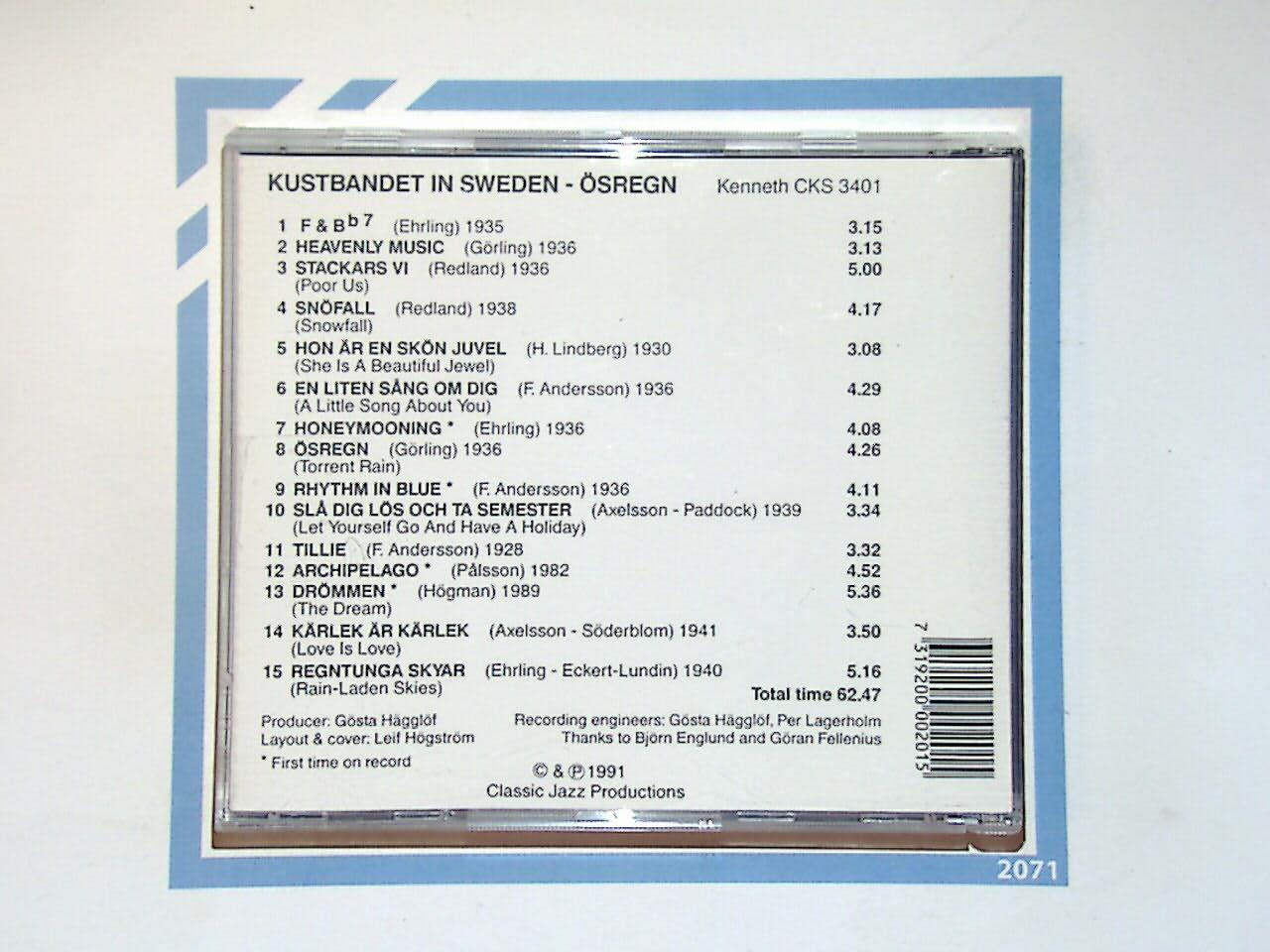 Osregn	Kustbandet In Sweden CD Mint