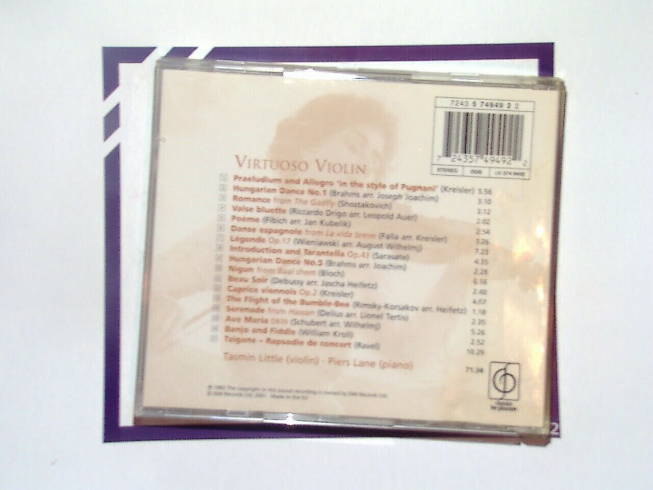 Tasmin Little, Piers Lane	Virtuoso Violin CD Mint