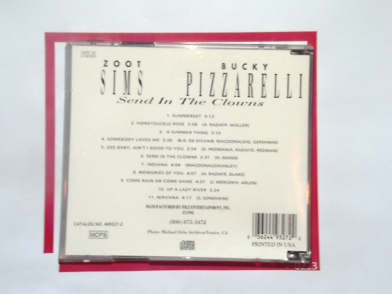 Zoot Sims Bucky Pizzarelli	Send in the Clowns CD Mint