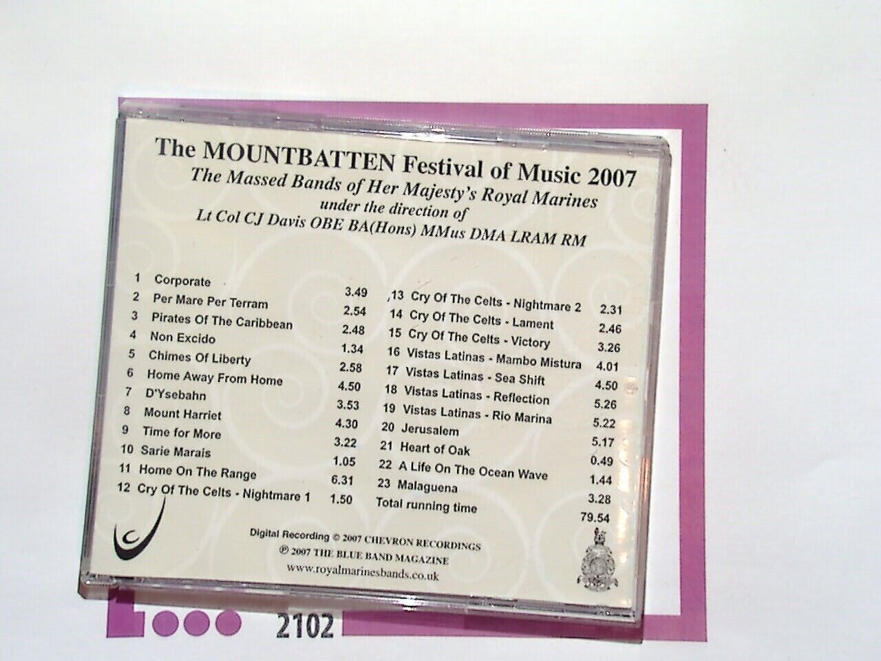 Royal Marines Band	The Mountbatten Festival of Music 2007 CD Mint