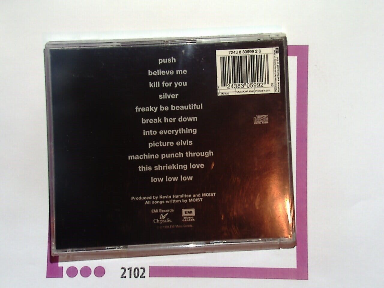 Moist	Silver CD Mint