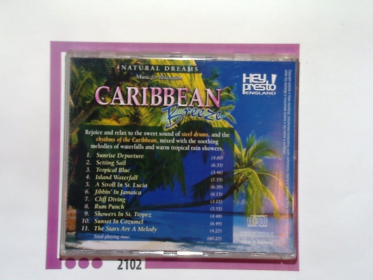 Natural Dreams 	Music For Relaxation Caribbean CD Mint