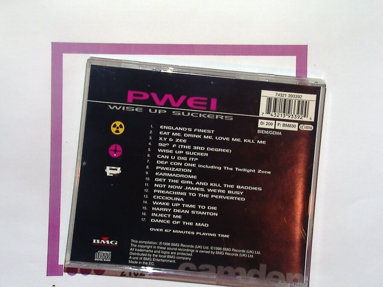 Pop Will Eat Itself	Wise Up Suckers CD Nr Mint